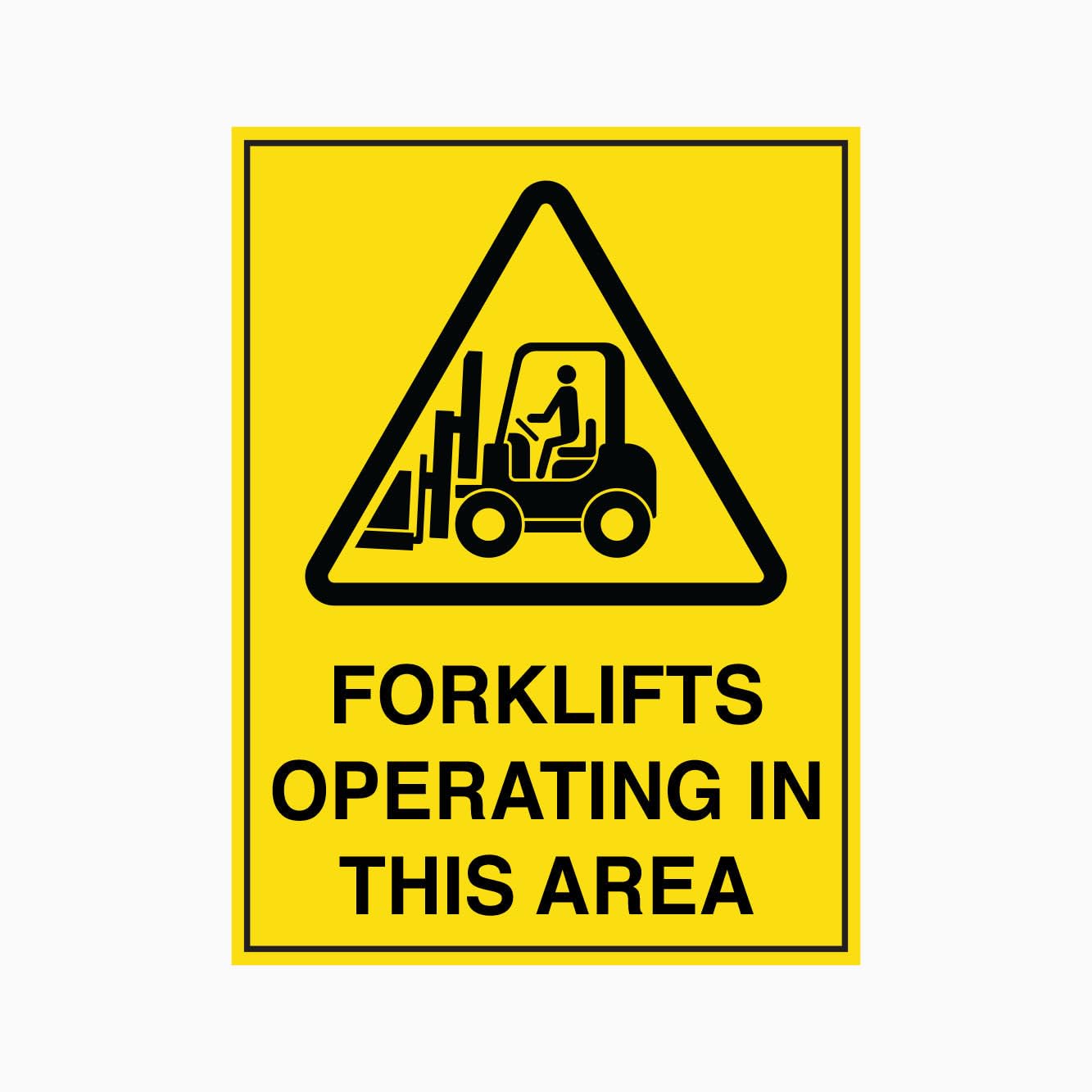 FORKLIFTS OPERATING IN THIS AREA Sign Workplace Metal Tin Sign 8 x 12 inch for Industrial & Commercial Series