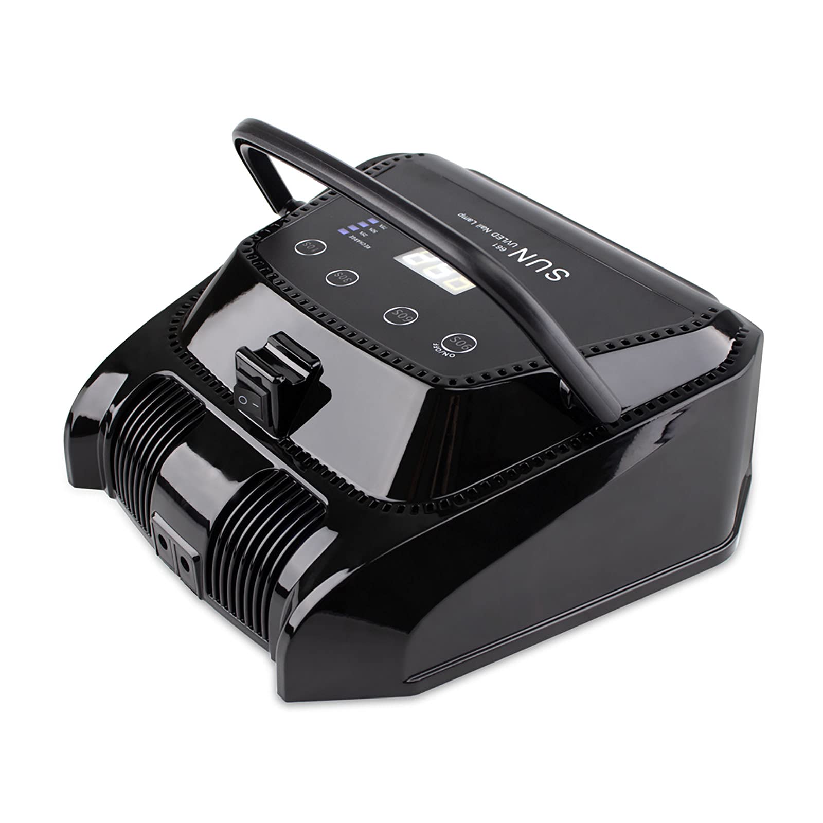 Lámpara LED UV Portátil Inalámbrica 72W Lámpara de Máquina de Luz para Secador de Uñas Recargable para Esmalte de Secado de Manicura Profesional con Guantes Anti-UV