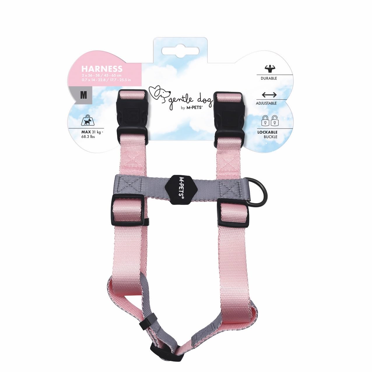 M-PETS GENTLE DOG GÖĞÜS TASMASI PİNK (M)