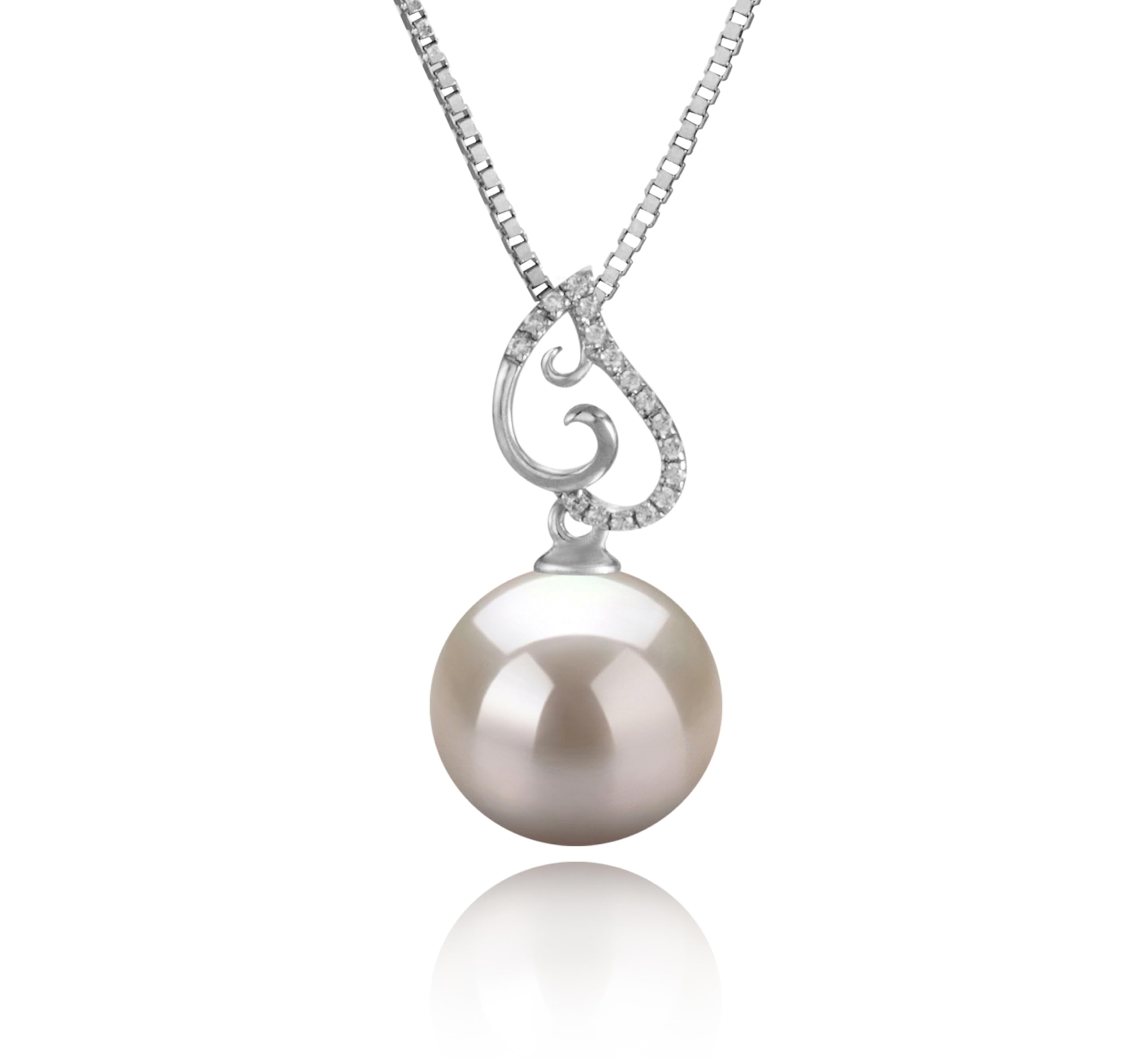 Belinda White 10-11mm AAAA Quality Freshwater 925 Sterling Silver Cultured Pearl Pendant For Women