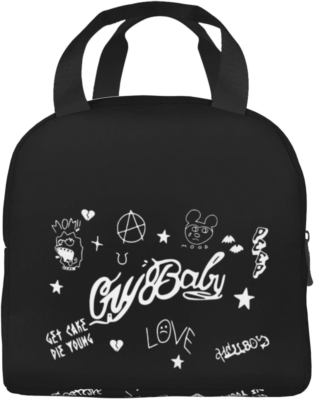 Tattoo Sheet Lil Peep Lunch Bag For Women/Men,Reusable Lunch Box For Office Work School Picnic Beach,Large Lunch Box Cooler Tote Bags