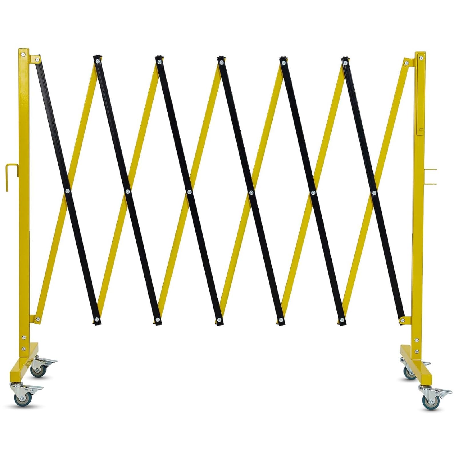 Garvee Barrière de sécurité extensible en métal 3,6m – Avec roulettes