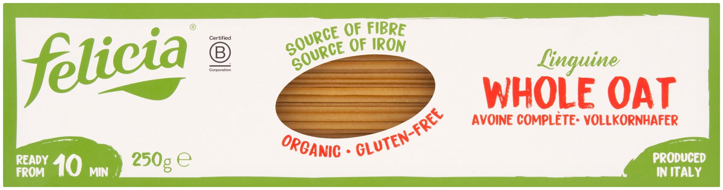 Felicia Gluten Free Organic Whole Oat Linguine Pasta 250 G (Pack of 1)
