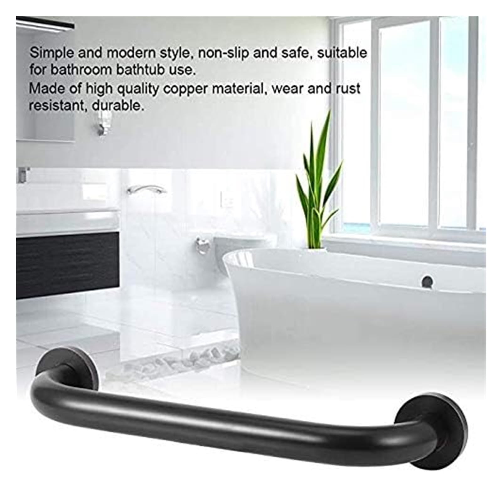 Barras de Apoyo Barras de Apoyo para baño Barras de Apoyo para Ducha Pasamanos Antideslizantes para baño Barra de Apoyo de Seguridad para Manos Cuidado de Accesorios de baño Mango