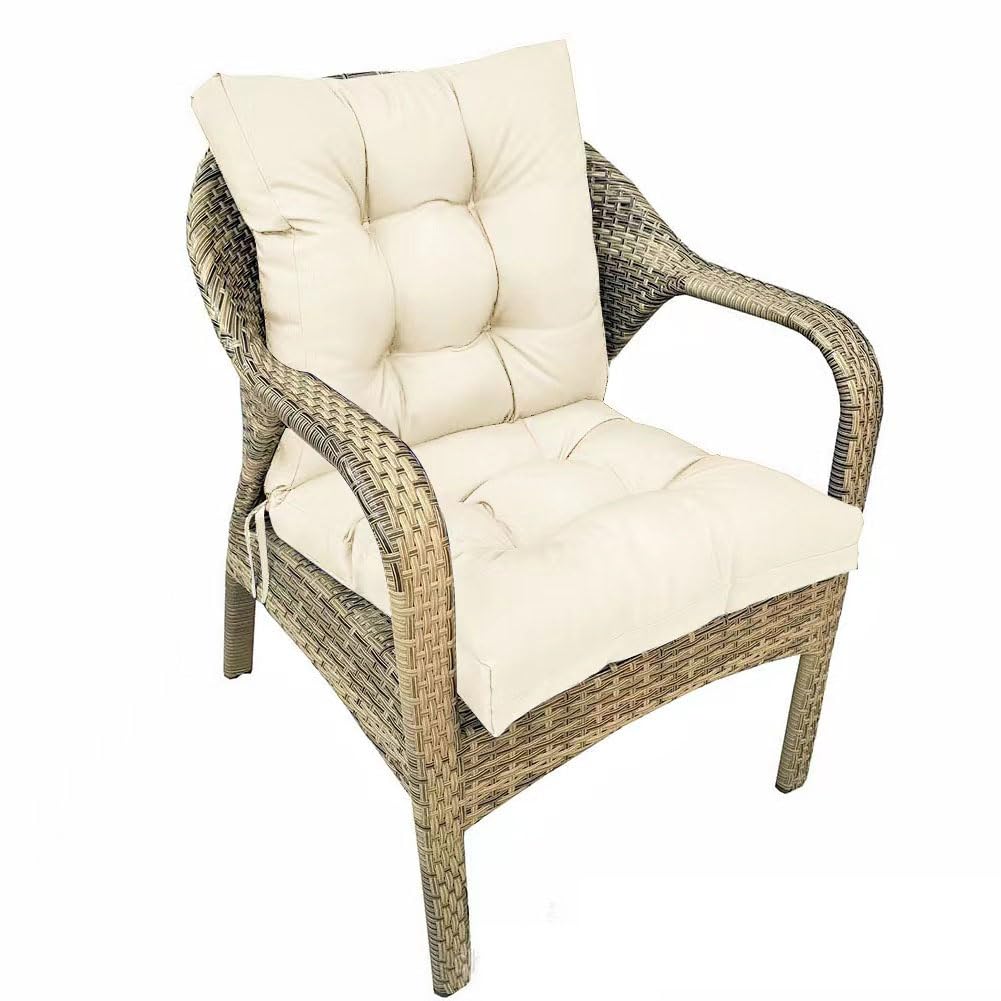 Coussins de siège en mousse antidérapants et hydrofuges pour mobilier de jardin bleu roi 4x