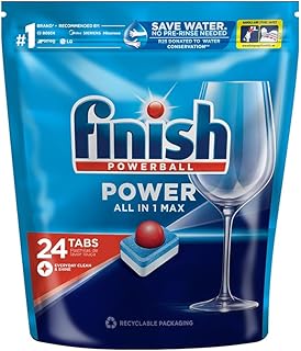 24 Tablets, Powerball All in 1 Max Dishwasher Tablets | World's #1 Recommended Dishwashing Brand