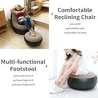 Vista 5 de STARBRILLIANT Silla inflable para sala de estar con taburete para pies de descanso, tumbonas plegables para interiores con bomba de aire, silla