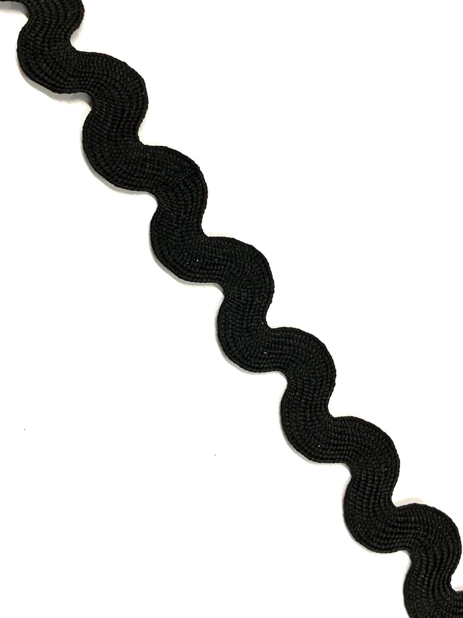 Swag Black Zig Zag Lace Border lace, Decoration Lace for Suite, Saree, blause, Lehenga Bag,ACR Decoration 12mm (12 Meter, Black)