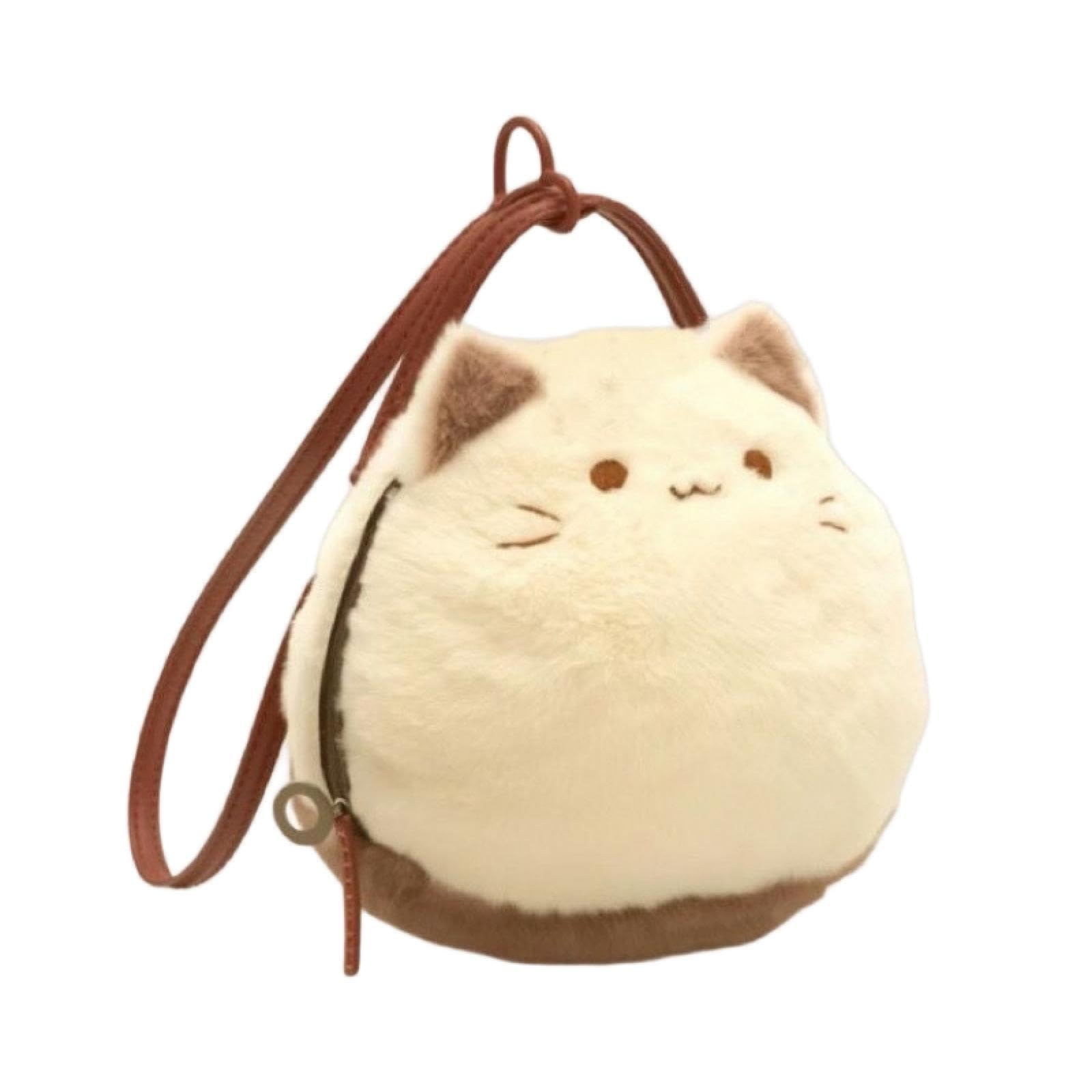 HEAVENGLOW Cat Plush Purse Funny Decorative Cartoon Handbag for Traveling Festival Work 18cmx11cmx17cm|Womens Handbags & Bags| Womens Handbags & Bags|Package Includes:1 Animal Hand-picture-34
