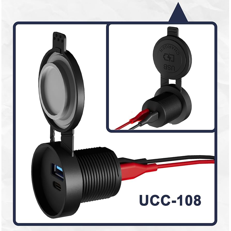 Amazon.co.jp: Rukjmqi 車用パワーコンバーター、バイク用パワー