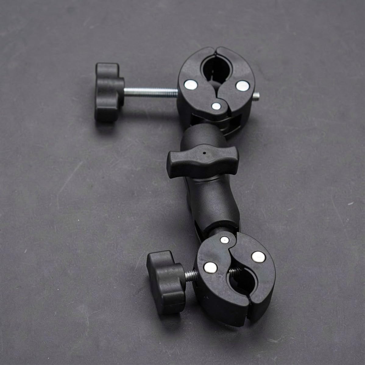 2 Piezas Soporte de Móvil para Moto Rótula de 25mm y Abrazadera