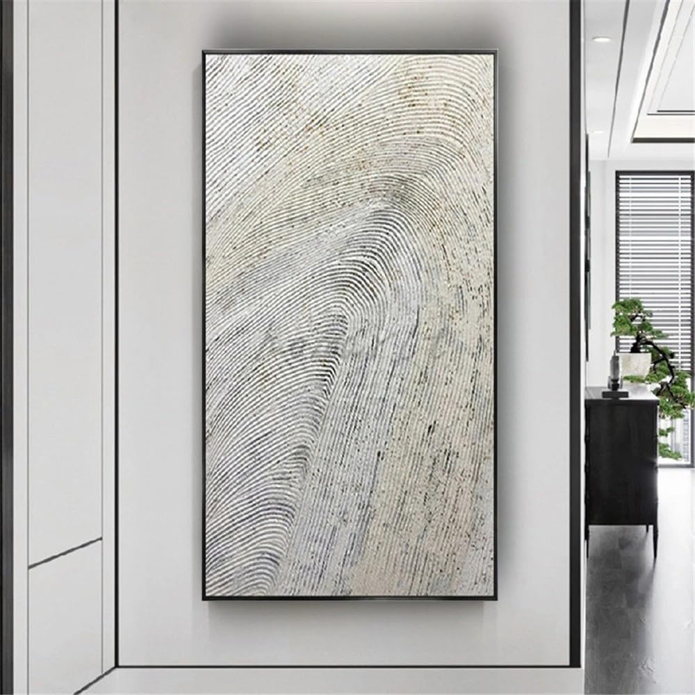 LMYSXAOZ Gray Canvas Painting Modern Wall Art Picture Street Simple Abstract Oil Paintings Home Bedroom Office Interior Decoration(55X110cm)