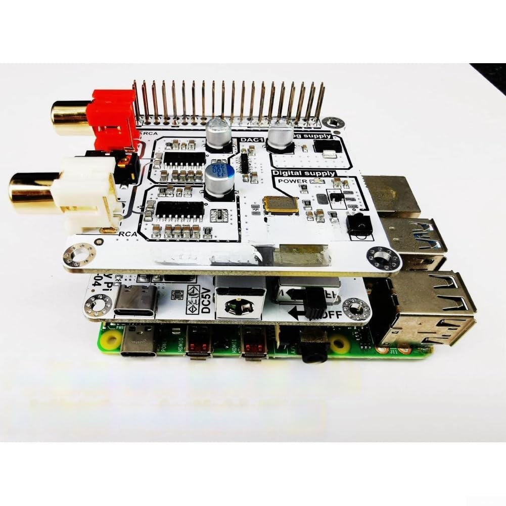 Decodificador de audio HiFi para Raspberry Pi 4B Dual ES9023 I2S, interfaz 192 kHz, 24 bits, tarjeta de sonido de alta resolución, tarjeta de expansión