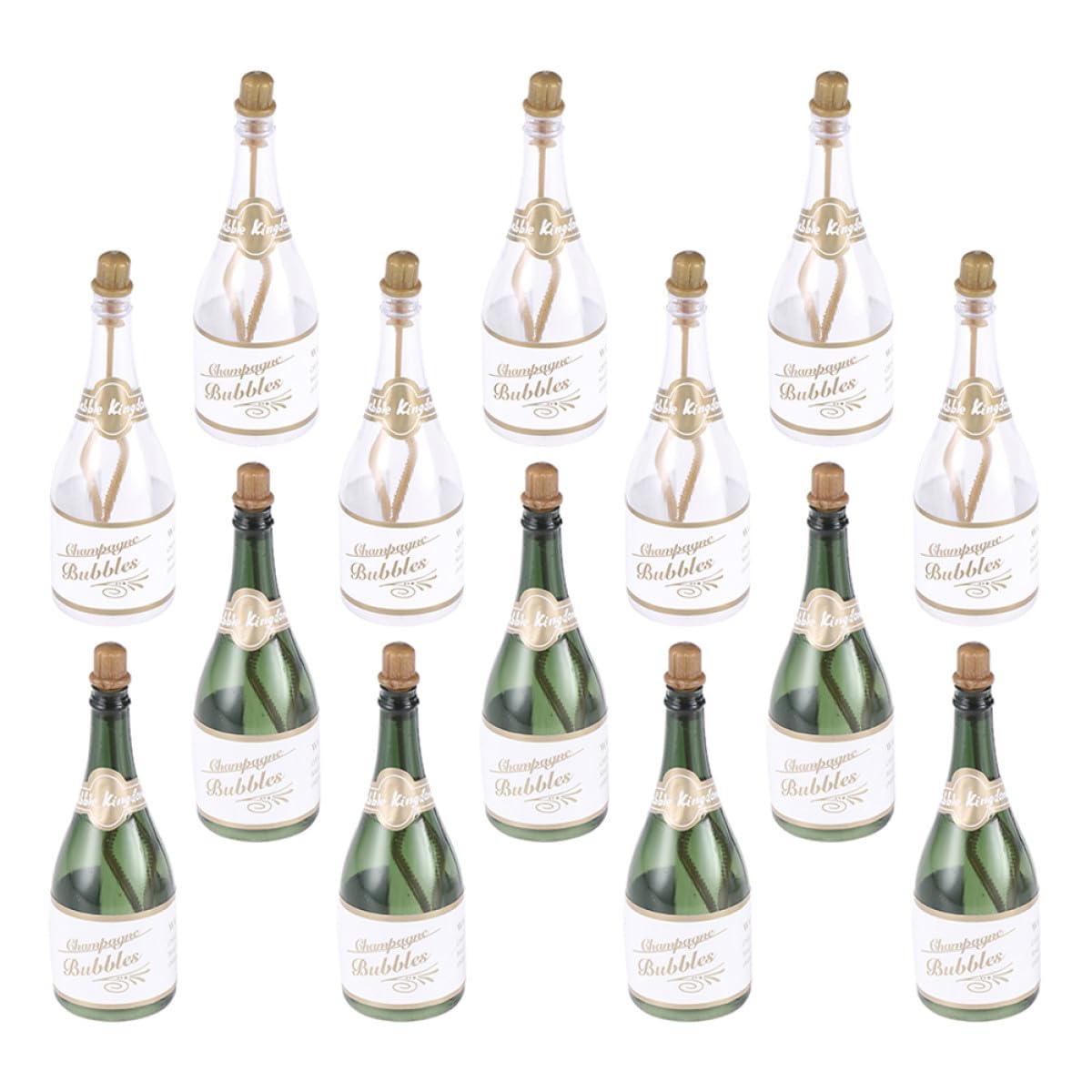 LOORGVEL Wedding Bubble Bottle 24Pcs Mini Sparkling Wine for Engagement Anniversary Celebration and Party Table Centerpieces