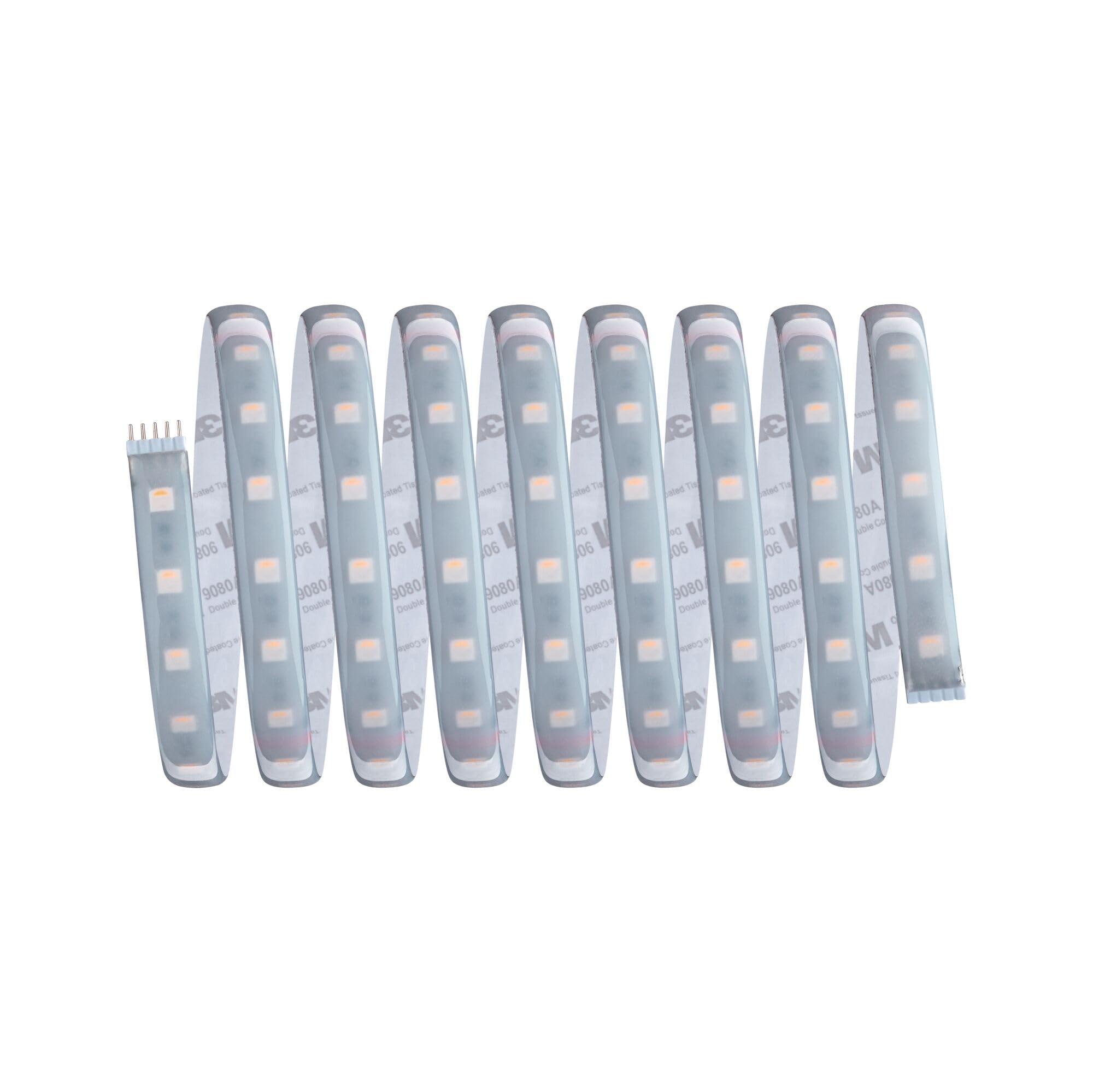 Paulmann 78884 LED Stripe MaxLED 500 Basisset Smart Home Zigbee IP44 3m incl. 1x23 W dimmbar RGBW Farbsteuerung Silber Kunststoff Lichtstreifen 3000 K