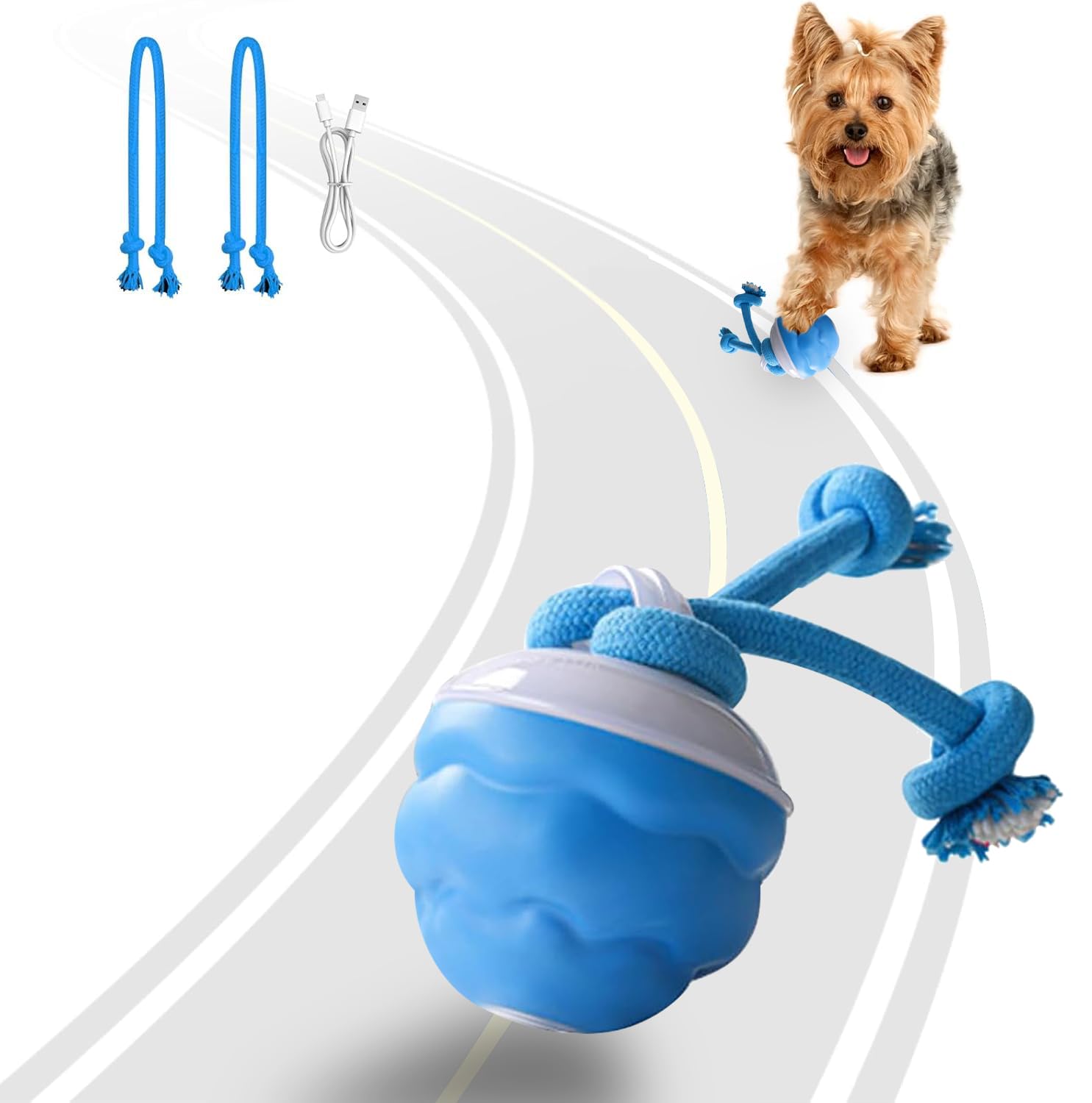 Interactive Dog Toys Ball - Fun Moving Dog Toys to Keep Them Busy Smart Jumping Ball for Dogs