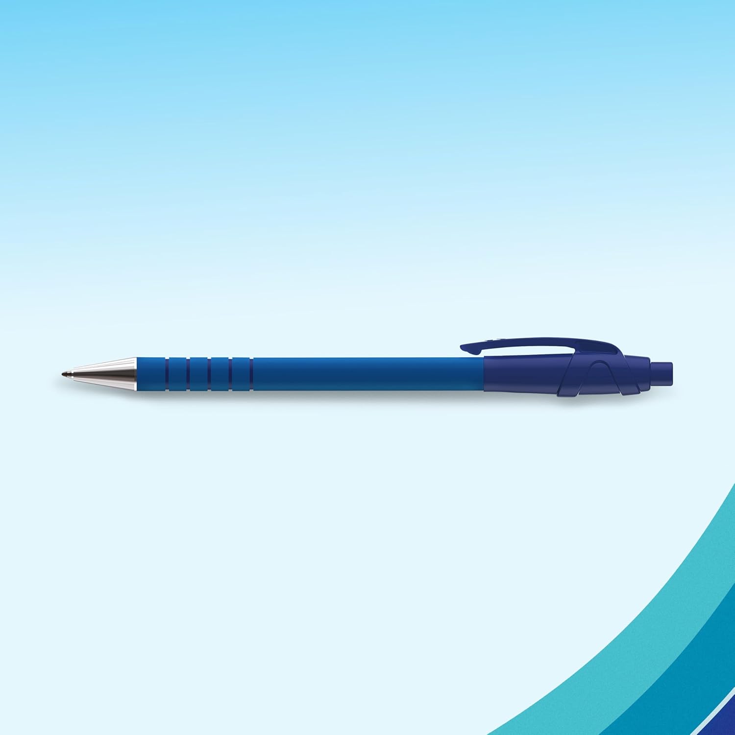 Paper Mate Flexgrip Ultra Retractable Ballpoint Pens | Medium Point (1.0mm) | Blue | 5 Count