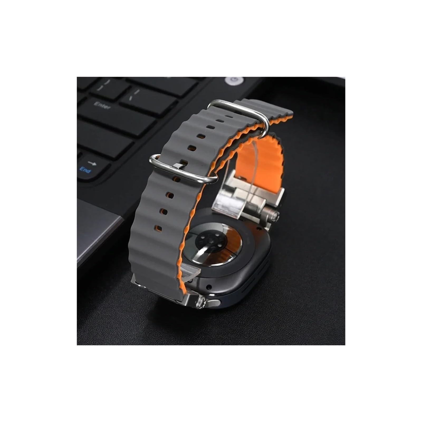 Correa de silicona Ocean Loop compatible con Samsung Galaxy Watch Ultra 47mm, correa de reloj deportivo, pulsera suave y transpirable