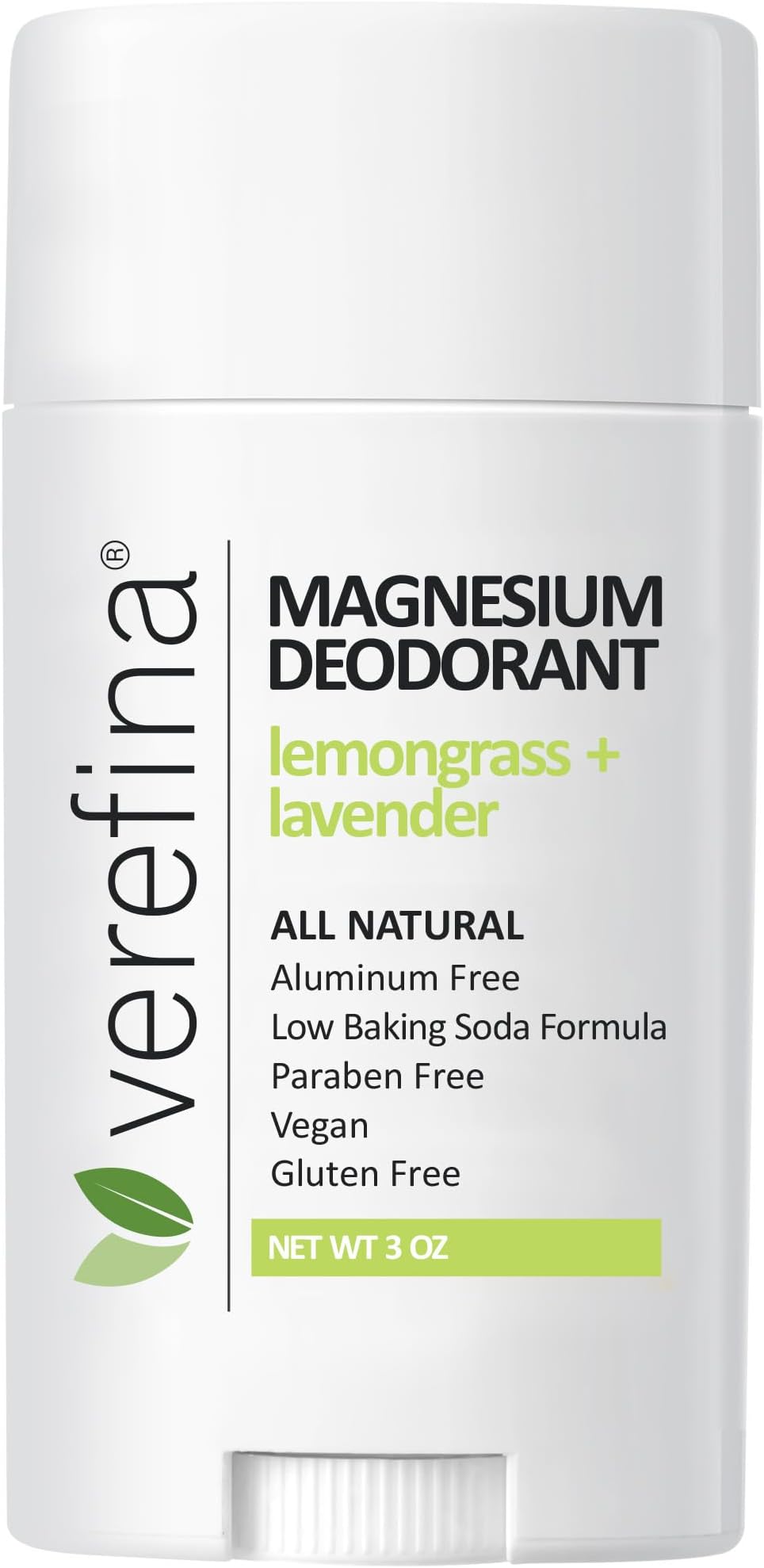 Verefina Aluminum Free Deodorant For Men & Women | All Natural | Hypoallergenic | Paraben Free | Non Toxic | Cruelty Free | Vegan | Natural Deodorant For Sensitive Skin | Stick | Lemongrass Lavender