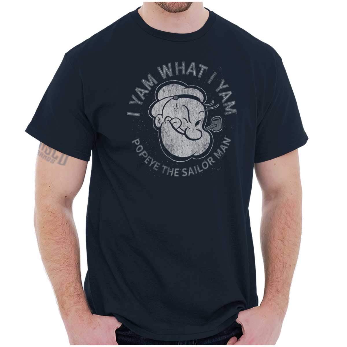 Brisco BrandsPopeye Sailor Man Quote What I Yam Graphic T Shirt Men or Women