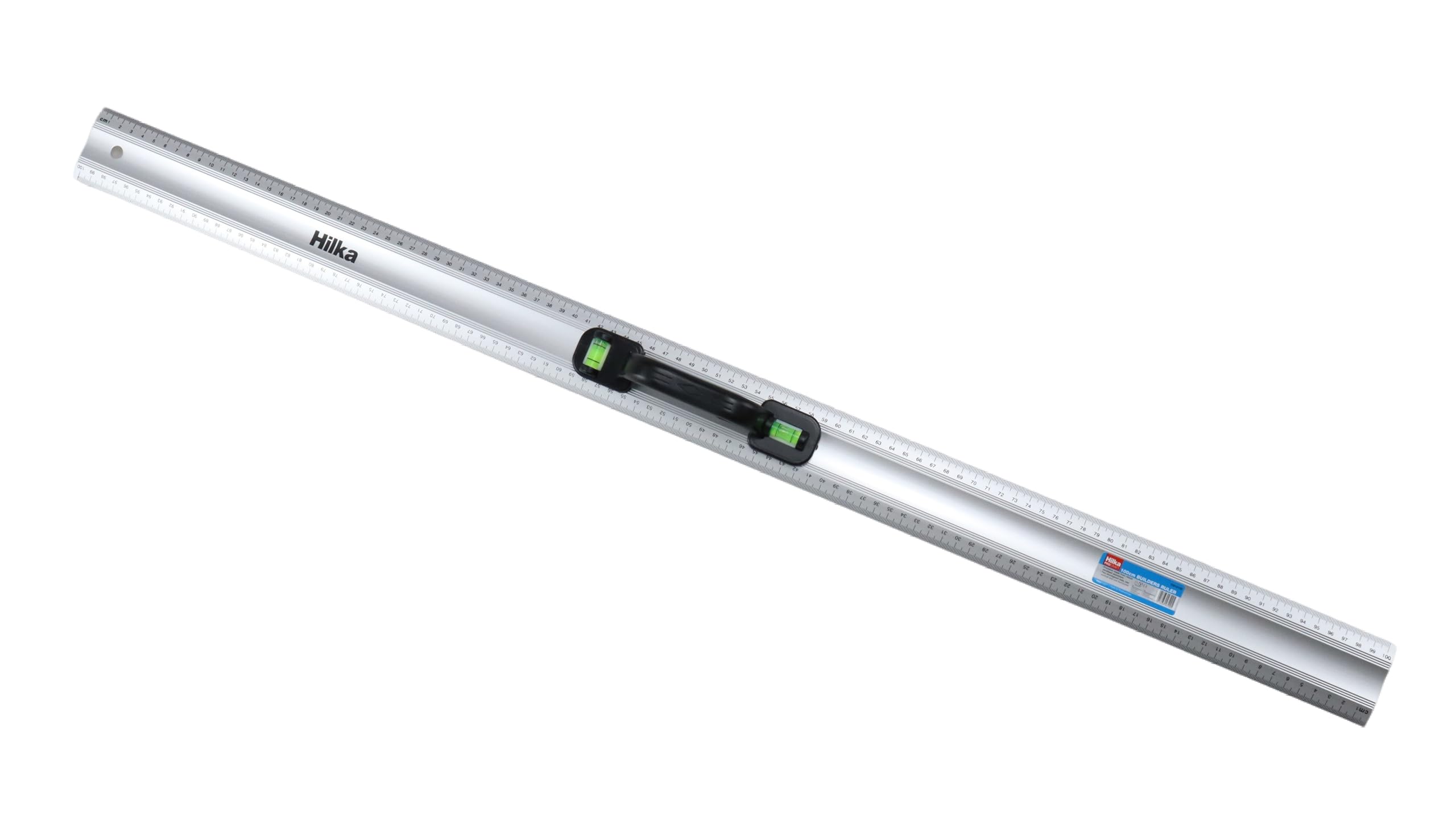 Hilka 75610100 100cm Builders Ruler, Silver - Image 2