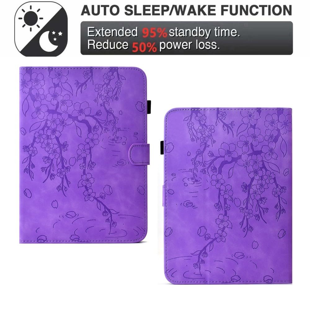 Generic etui kompatybilne z czytnikiem e-booków Kindle Paperwhite 2 (2013) (kolor: jasnoniebieski) wzór stylowy skórzany portfel etui z klapką