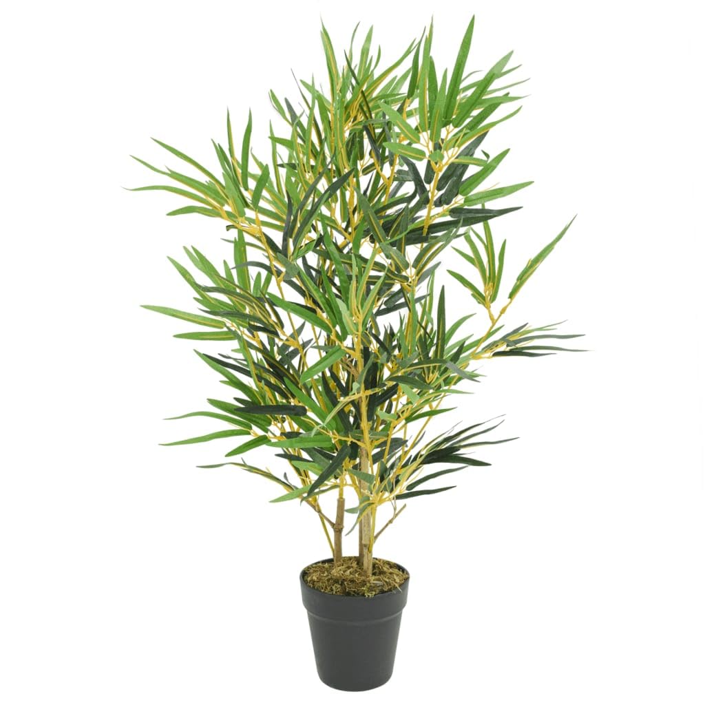 Bambou artificiel haut de gamme 80 cm aux 368 feuilles en fibre textile