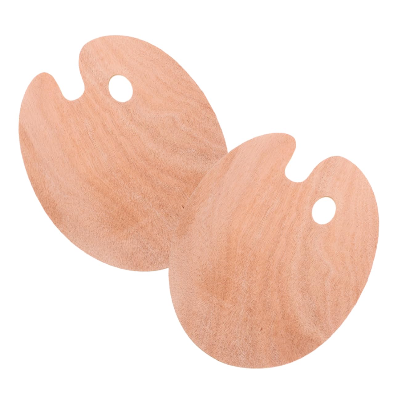 SHINEOFI Tavolozza Ovale in Legno per Pittura Artistica, 2 Pezzi
