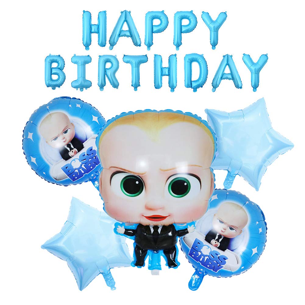8Pcs baby boss Balloons Party Supplies,For baby boss Theme Birthday Party Decorations