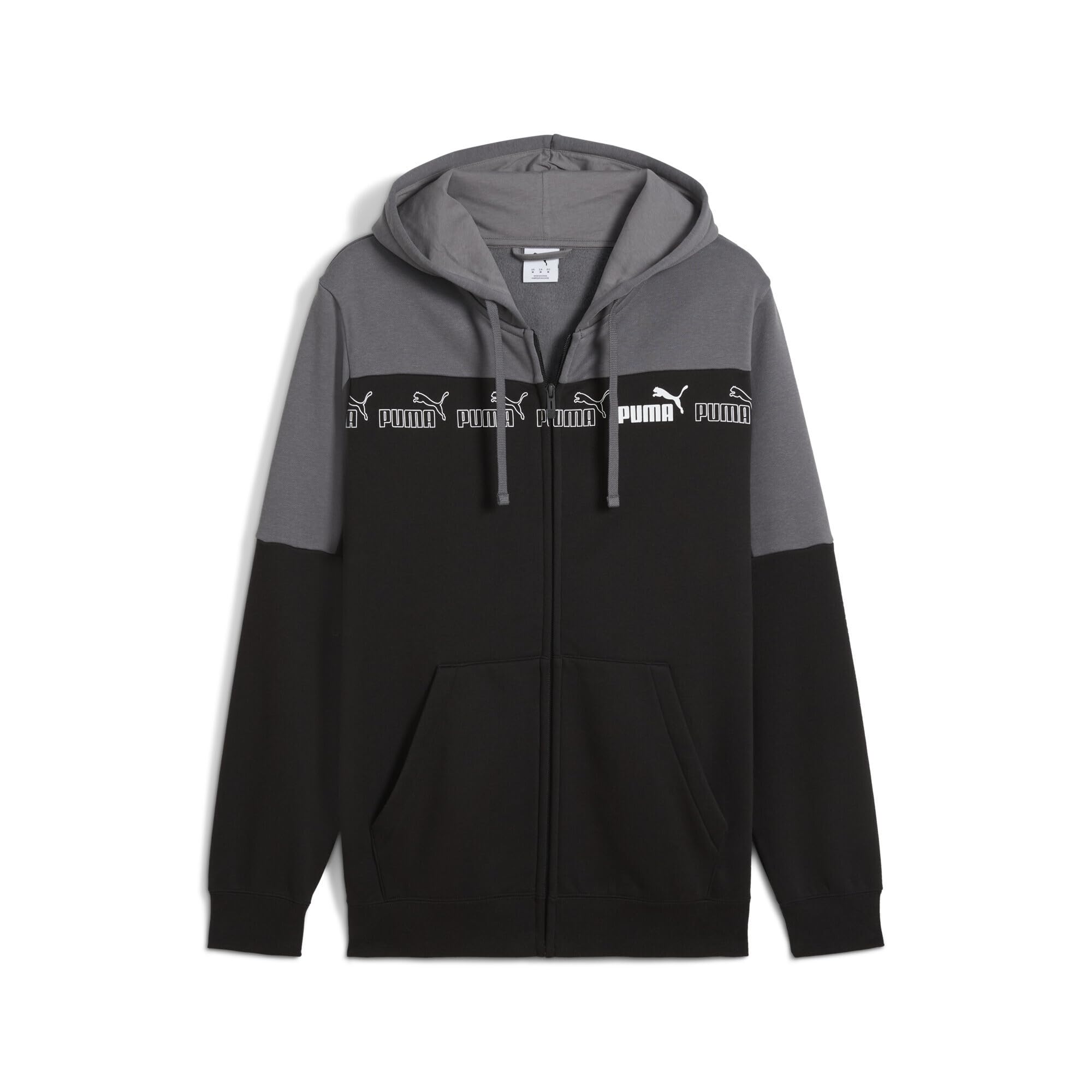 PUMA Felpa con Cappuccio e Zip Integrale Around The Block da Uomo