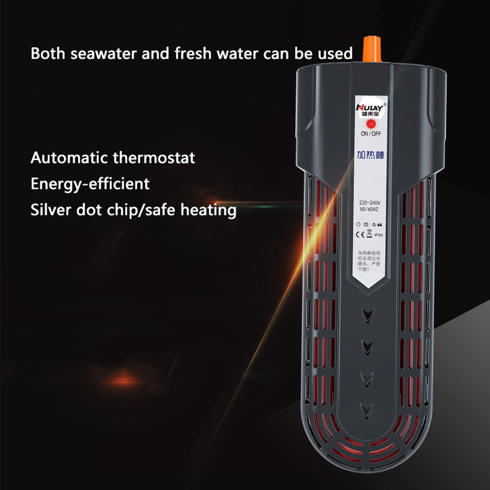 Varilla de Calentamiento para Tanque de Peces, Temperatura Constante automática, Varilla de Temperatura de Calentamiento del Filtro Inferior de Alta Potencia y Ahorro de energía, 800W (600W)