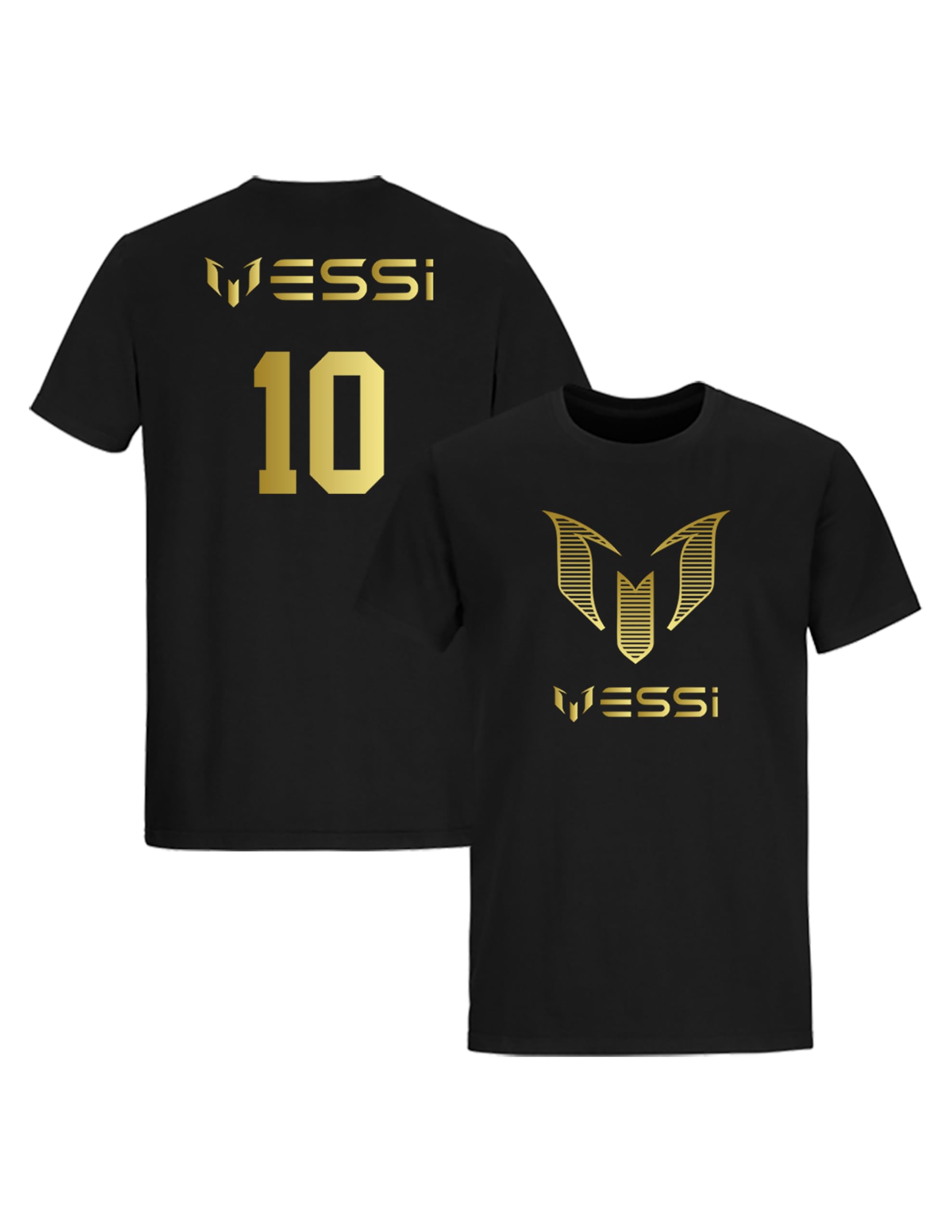 Daily Apparel Inspired Messi #10 Goat Unisex Soccer T-Shirt - Inspired Jersey Design | Ideal Football Gift for Kids & Adults Black