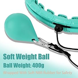 OurStarry 34 Knots Weighted Workout Hoop Plus Size, Smart Waist Exercise Ring for Adults Weight Loss (34 Knots Green)