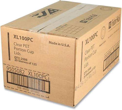 Miniatura 4 de Fabri-Kal XL100 tapas de taza de porción para tazas de porciones de 0.75-1 oz transparentes 2500/cartón