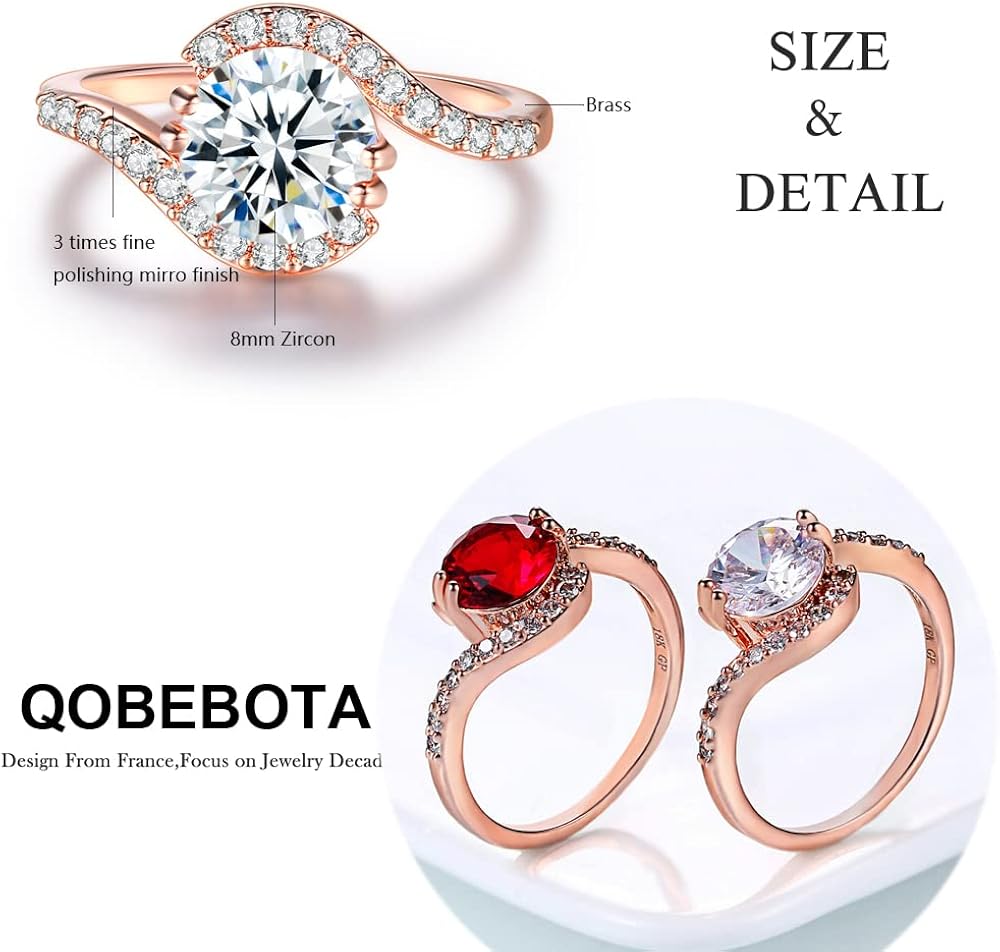 メーカー直送 Qobebotaレディースロマンティックローズゴールドメッキプリンセスカットクリスタルルビージルコンウェディングプロミスリングラブギフト婚約指輪 Goldandsilver Org メーカー直送 Qobebotaレディースロマンティックローズゴールドメッキプリンセスカットクリスタルルビージルコンウェディングプロミスリングラブギフト婚約指輪 Goldandsilver Org