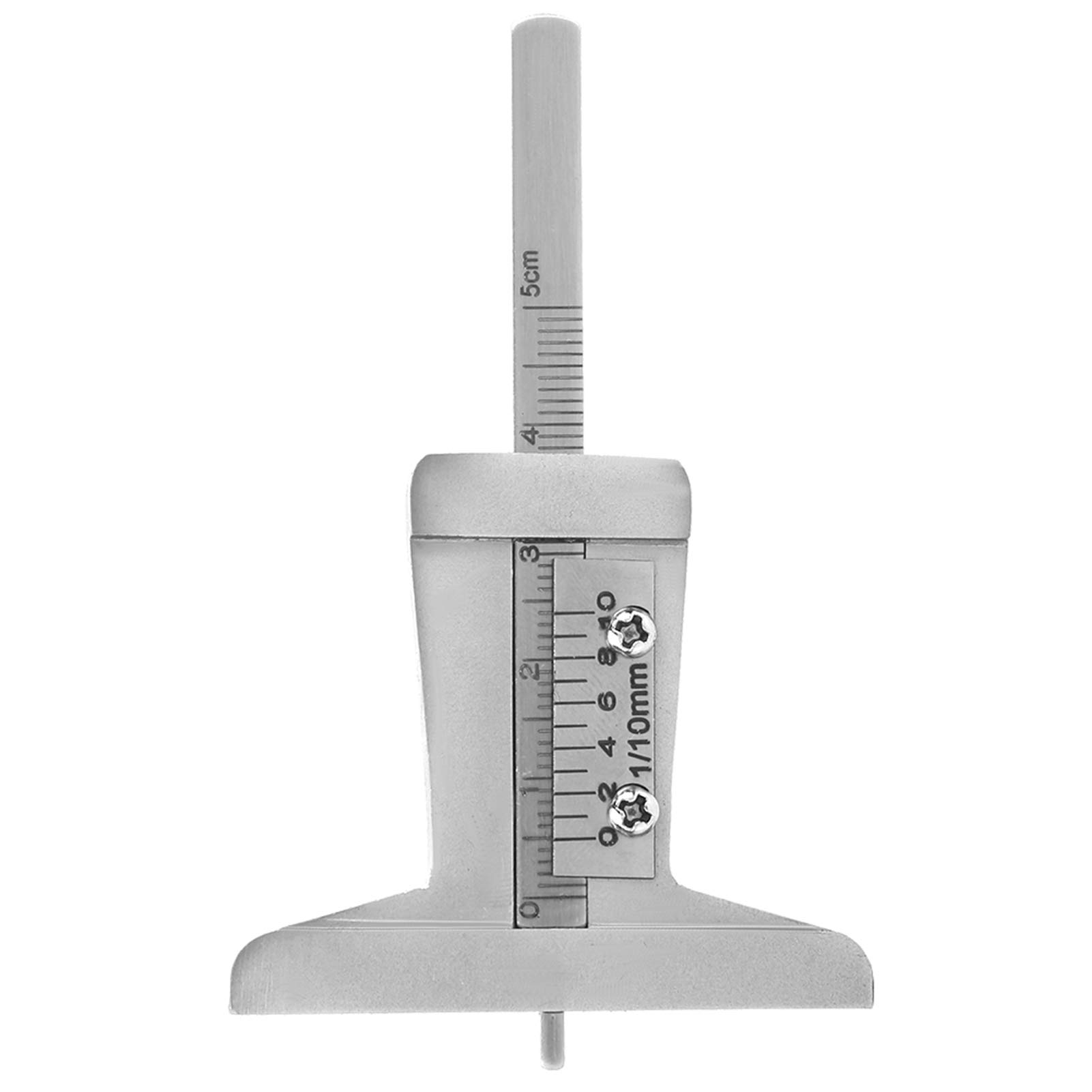 Tyre Depth Caliper, Stainless Steel Tyre Depth Gauge Meter Caliper 0-10mm, Measure Anti Skid Depth, Clear, Tire Repair Tools