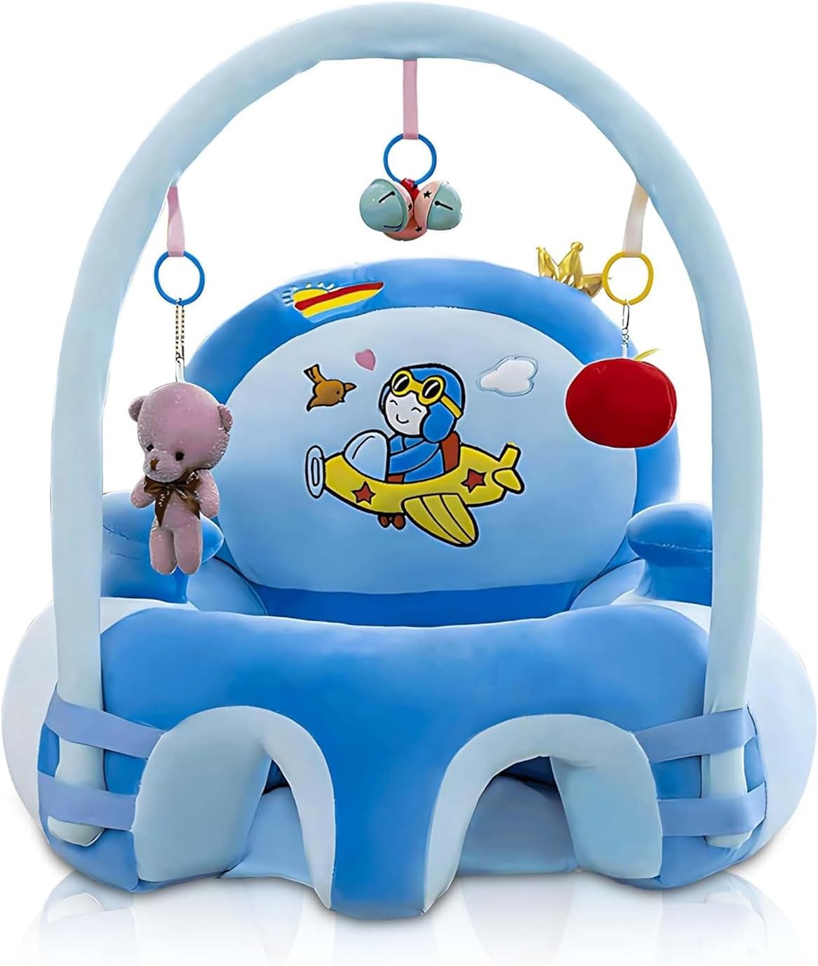 U-HOOME Baby Sofa Support Learn Sitting Chair Nursery Support Seat Pillow Protector Plush Learning to Sit Cushion Infant Baby Sitting Chair Baby Support Seat Bed Plush Toys