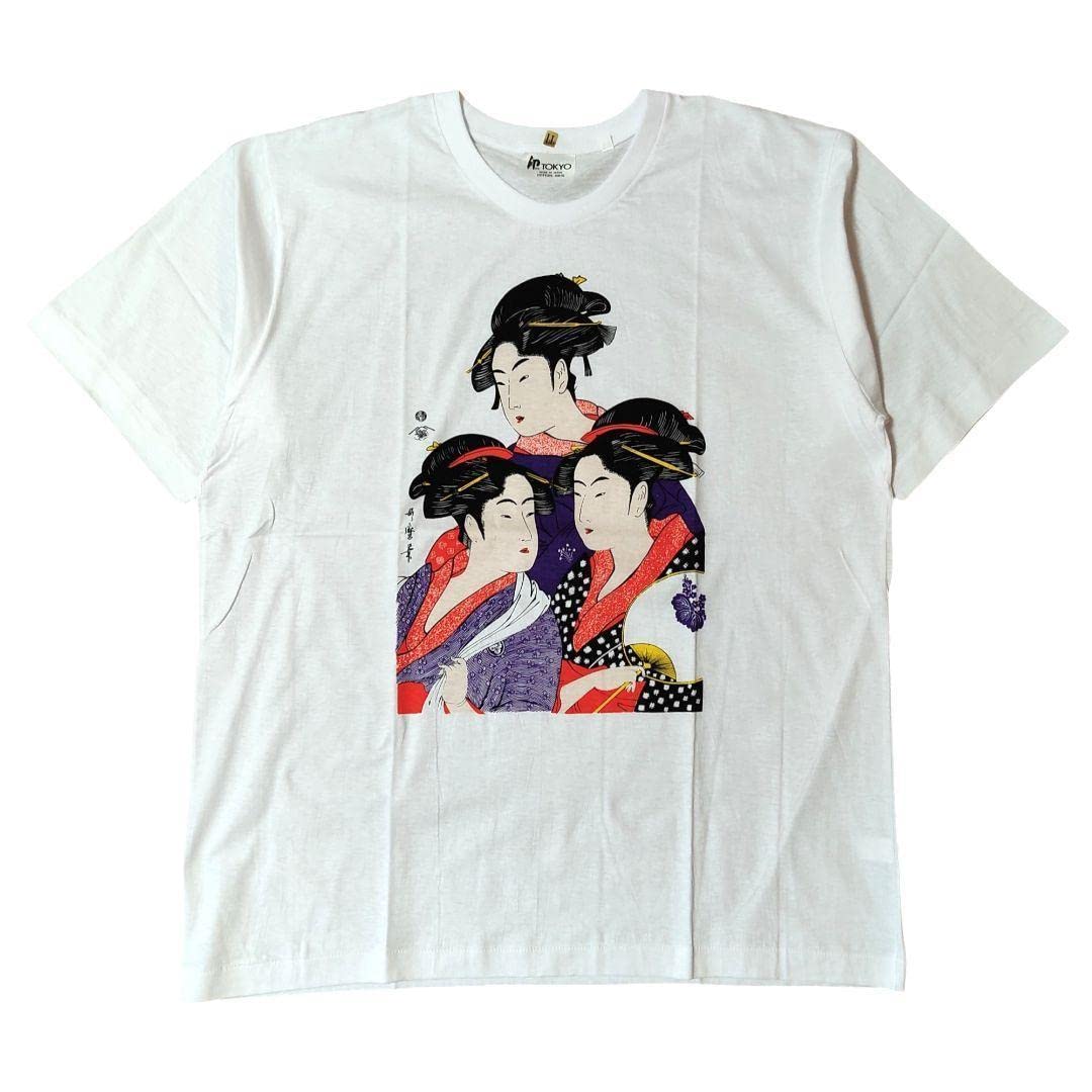 Amazon.co.jp: デッドストック 歌麿 寛政三美人 浮世絵 90s アートT 