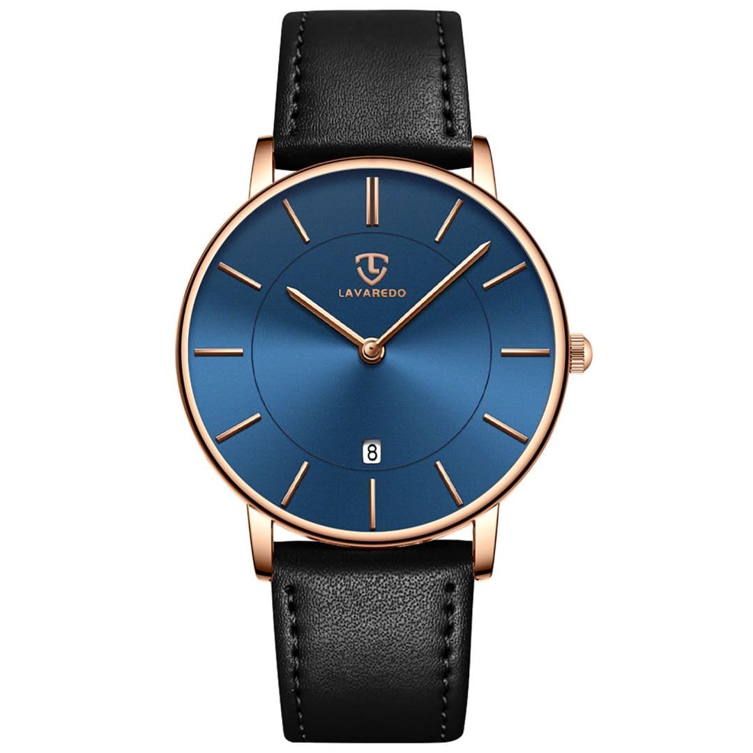 BEN NEVIS Reloj Hombre,Relojes Analogicos Cuarzo Hombre,Reloj Ultra Delgado,con Carcasa Ultrafina,Visualización de la Fecha,Correa de Cuero,Elegante y Clásico Reloj de Pulsera de Moda,Regalo Hombres