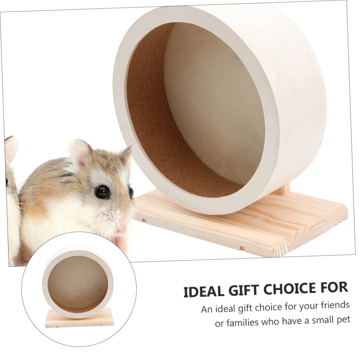 Beavorty Rueda De Ejercicio Silenciosa para Hámsters De Madera Juguete para Pequeñas para Ejercicio y Diversión De Hámsters y Roedores Estable y Resistente