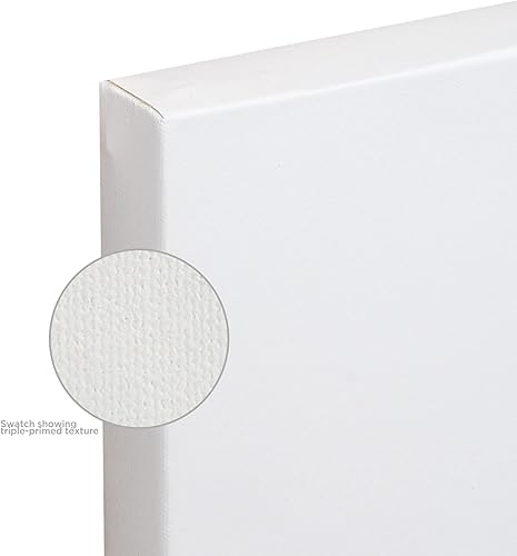 Miniatura 3 de The Edge All Media Cotton - Lienzo estirado de lujo, lienzo de 1116 pulgadas de profundidad para acrílicos, óleos, acuarelas, pasteles, carbón y