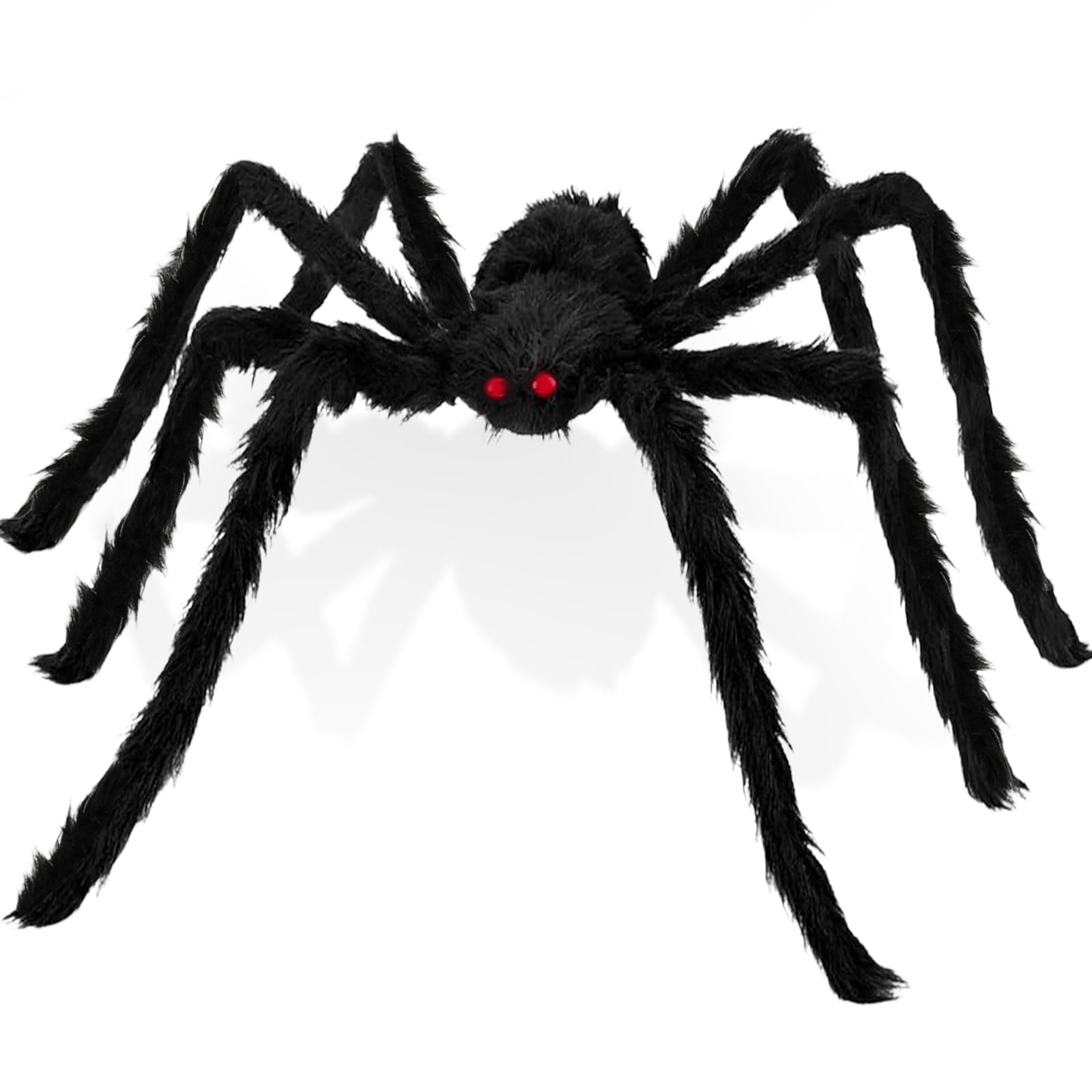 Halloween Decorations Giant Spider, 6.6 Ft Fake Halloween Decor Spiders Large, Furry Spiders for Outdoor Indoor Yard Home Costumes Party House Décor