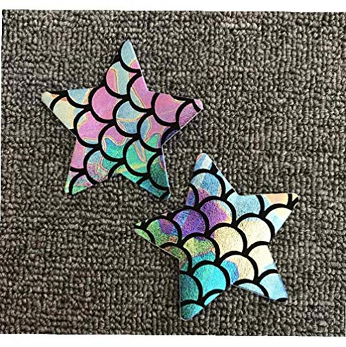 1 paar zeemeermin patroon cover wegwerp zelfklevende pastei tepels sticker melk pasta - Image 4