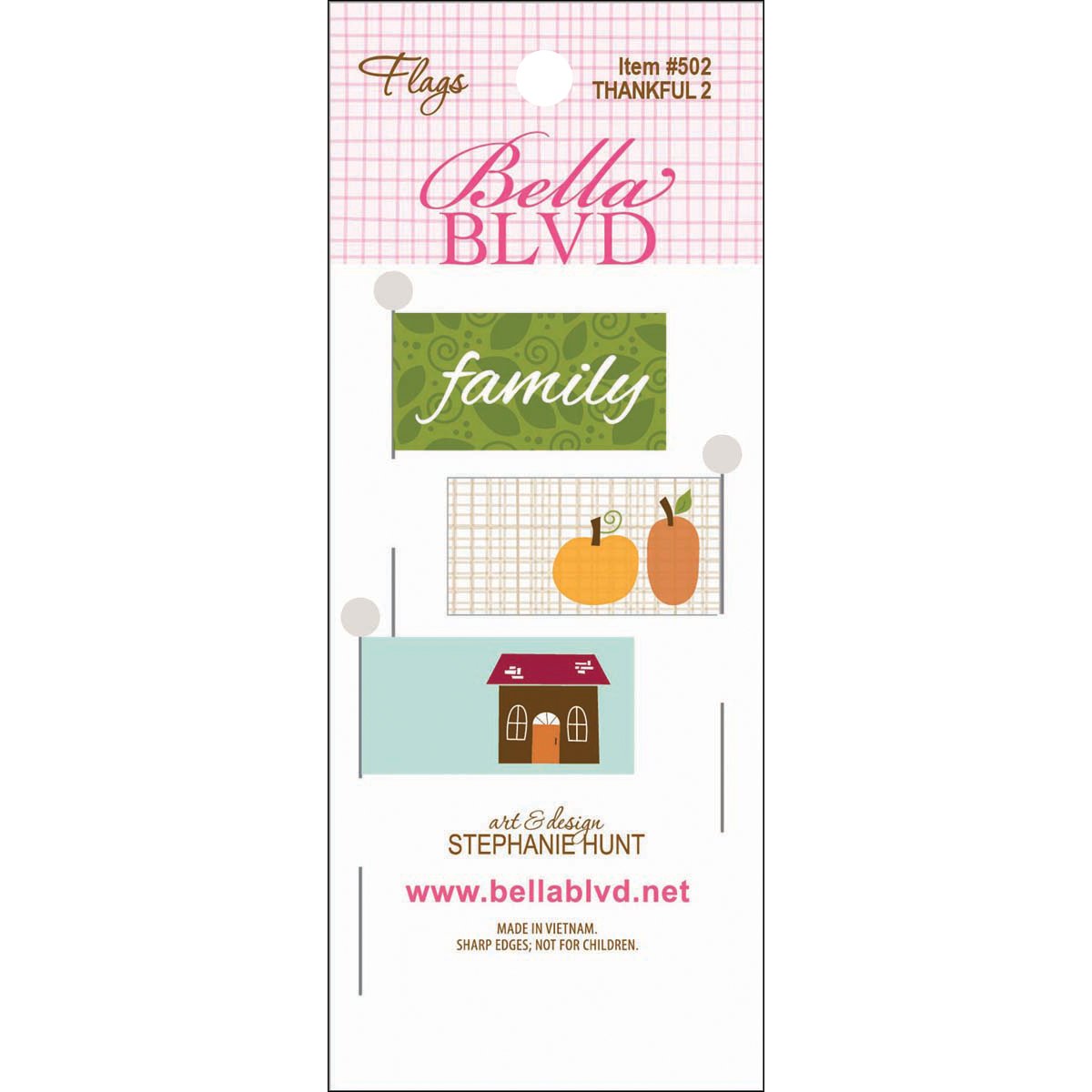 Thankful Flag 2 Scrapbook Embellishment