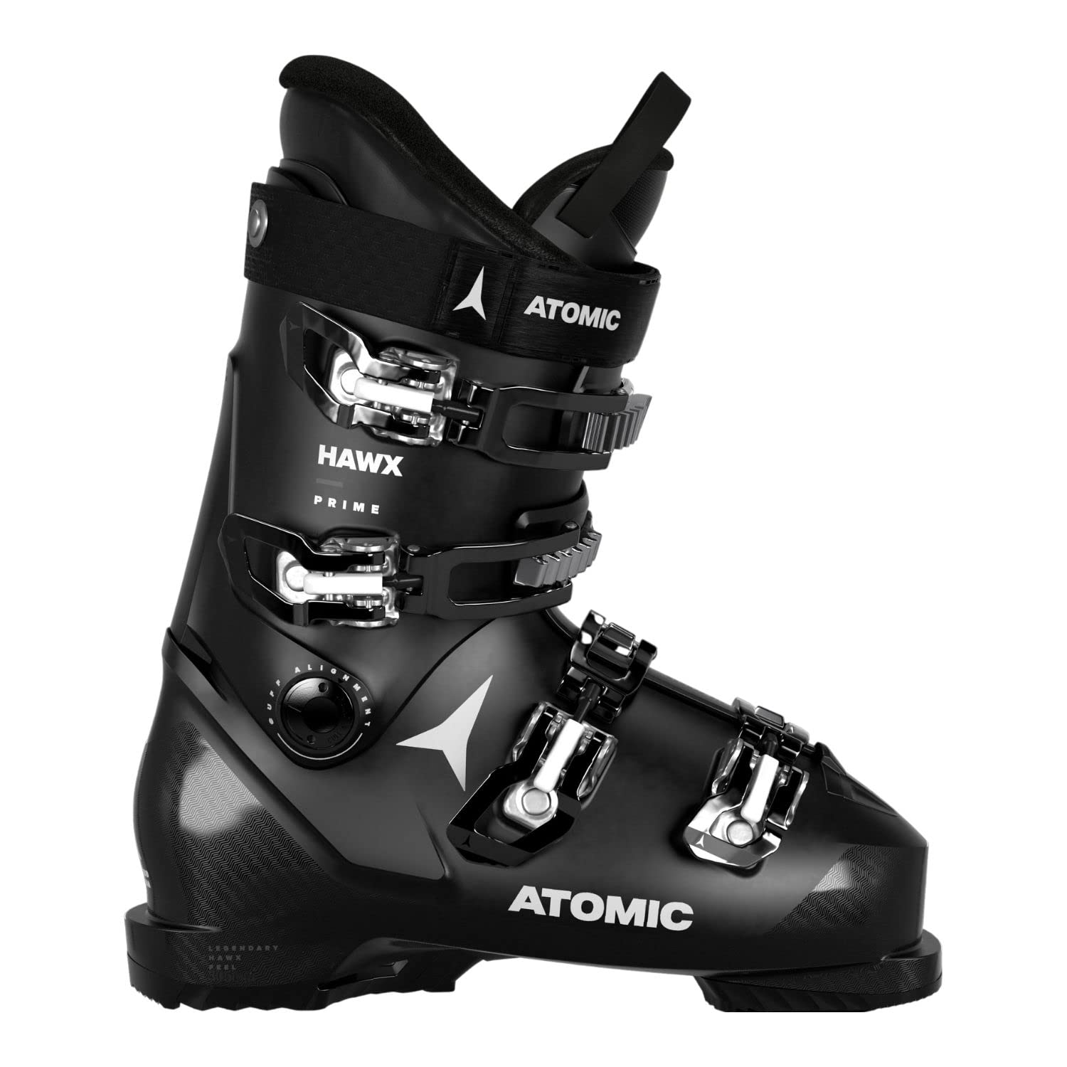 ATOMIC HAWX Prime W Skischuhe Frauen - Alpin-Skischuh in Schwarz - Boots mit 3D Knöchel & Ferse für präzisen Sitz - mittelbreite Skistiefel für Anfänger