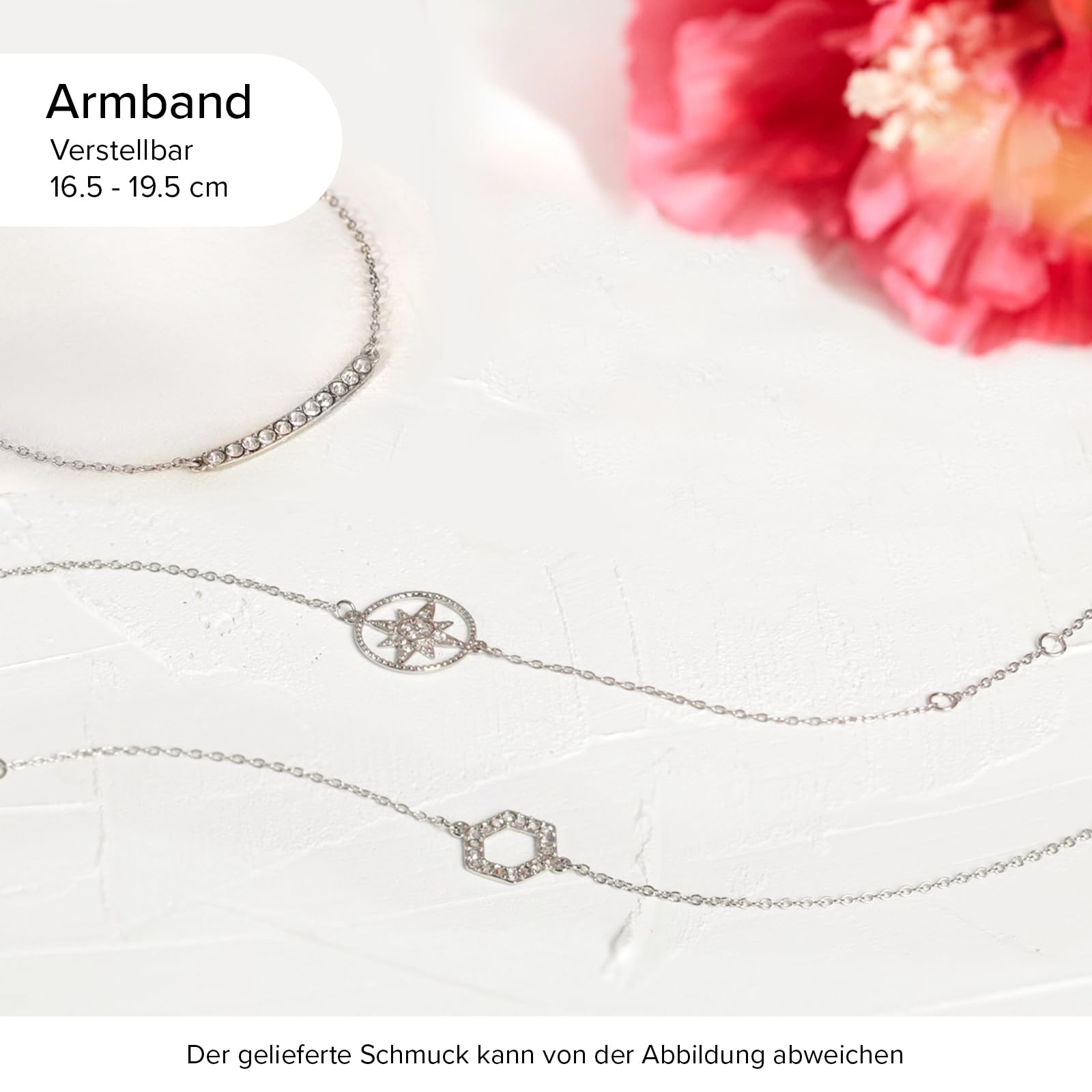 JuwelKerze Hibiscus & Juicy Raspberry Armband Silber - Schmuckkerze 80 Std - große Duftkerze mit Fruchtigem Duft - rosa Kerze mit Schmuck Überraschung - Geschenke für Frauen, Geburtstag