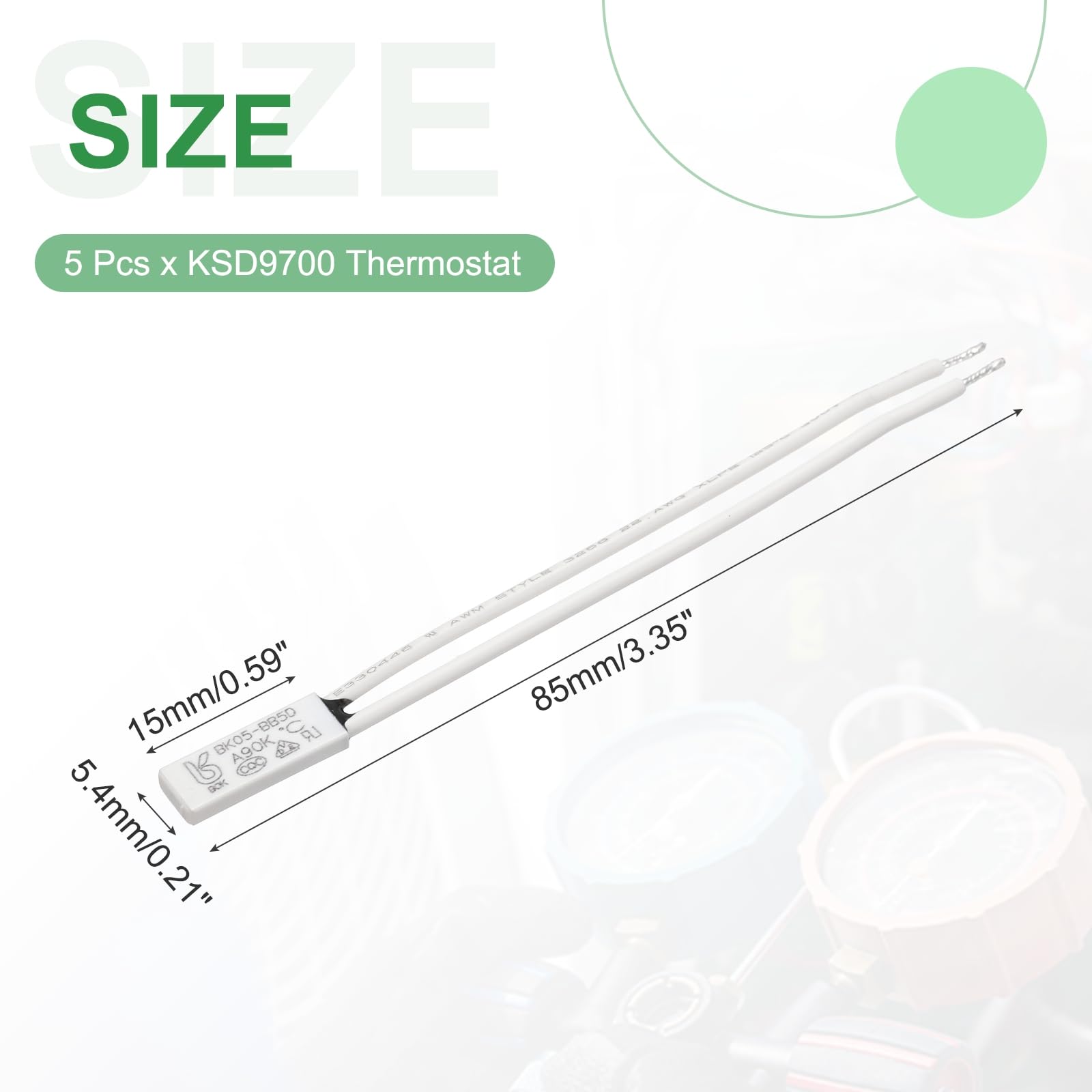 QUARKZMAN 5 sztuk KSD9700 termostat, bez przełącznika regulacji temperatury 90C N.O 2A Bimetal Plastikowy normalnie otwarty ochraniacz termiczny wyłącznik termiczny