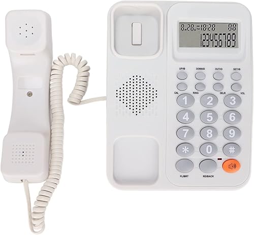 Miniatura 9 de KXT2027CID - Teléfono estándar con cable teléfono fijo FSK DTMF con identificación de llamadas teléfonos con cable de botón grande con altavoz para