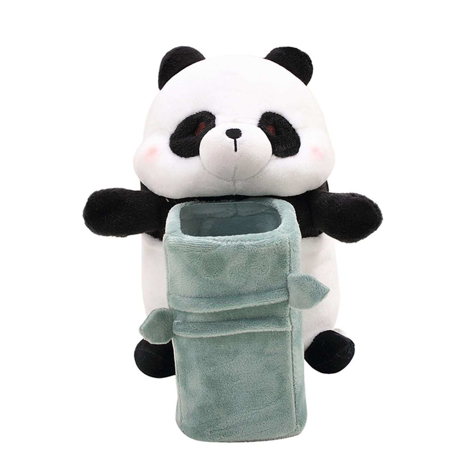 2 in 1 Car Tissue Holder Trash Bins Cute Animal Shape Plush Tissue Box Holder Waste Box for Car Trash Can