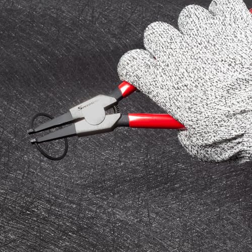 Image of SPEEDWOX 2 Pcs Special Ring Retaining Ring Pliers Set Lock Ring Pliers Flat for Removing Installing Gearshift Locking Rings Angle Tip Circlip Plier Automobile Transmission Clutch Tool Fathers Day Gift
